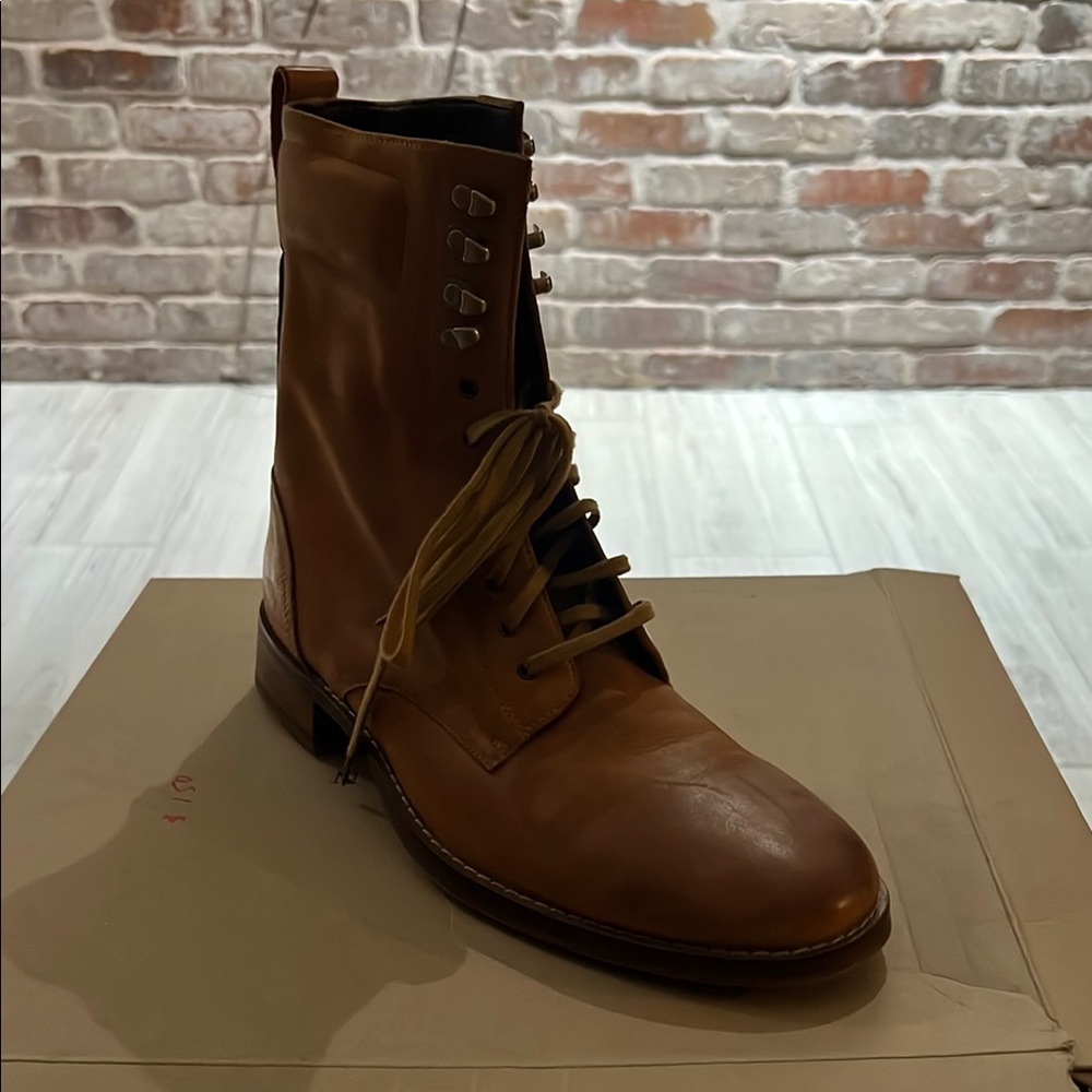 Cole Haan Brown Leather Boots Versatile Ankle-Height Design